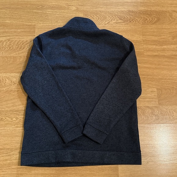 Eddie Bauer Men's 3 Button Fleece Sweater Blue XL Long Sleeve Mock Neck Pullover - Picture 5 of 8